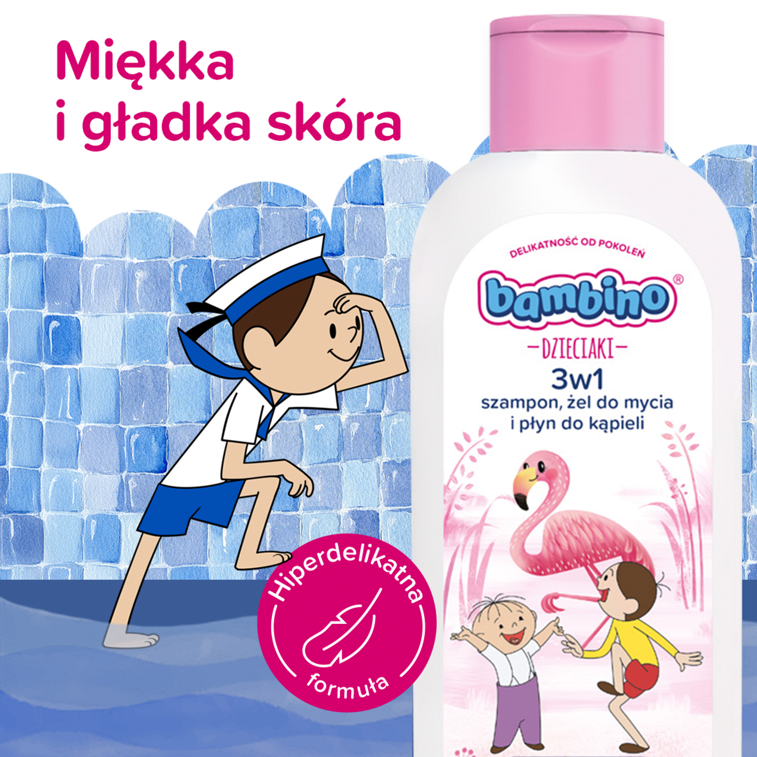 Bambino 2 viename kūno ir plaukų prausimosi gelis, 400 ml