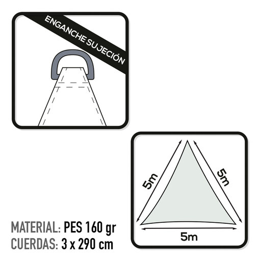 Toldo Poliéster Triangular Aktive Garden