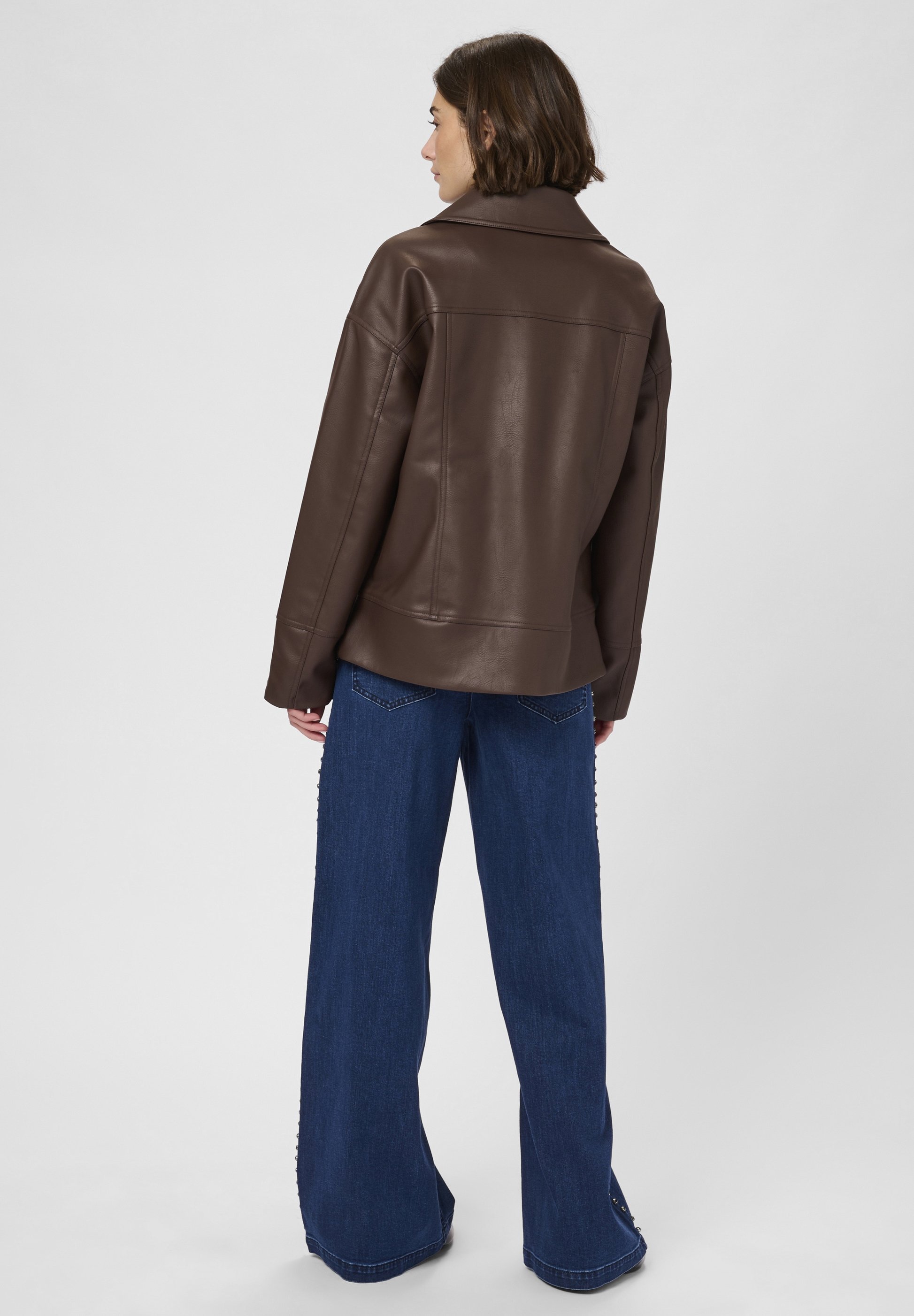 Culture Kunstlederjacke – Kaffeebohne