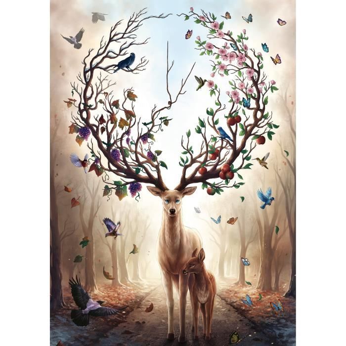 Puzzle 1000 pièces Cerf Fantaisie, Adultes et enfants dés 14 ans, Puzzle de qualité supérieure, 12000459, Ravensburger