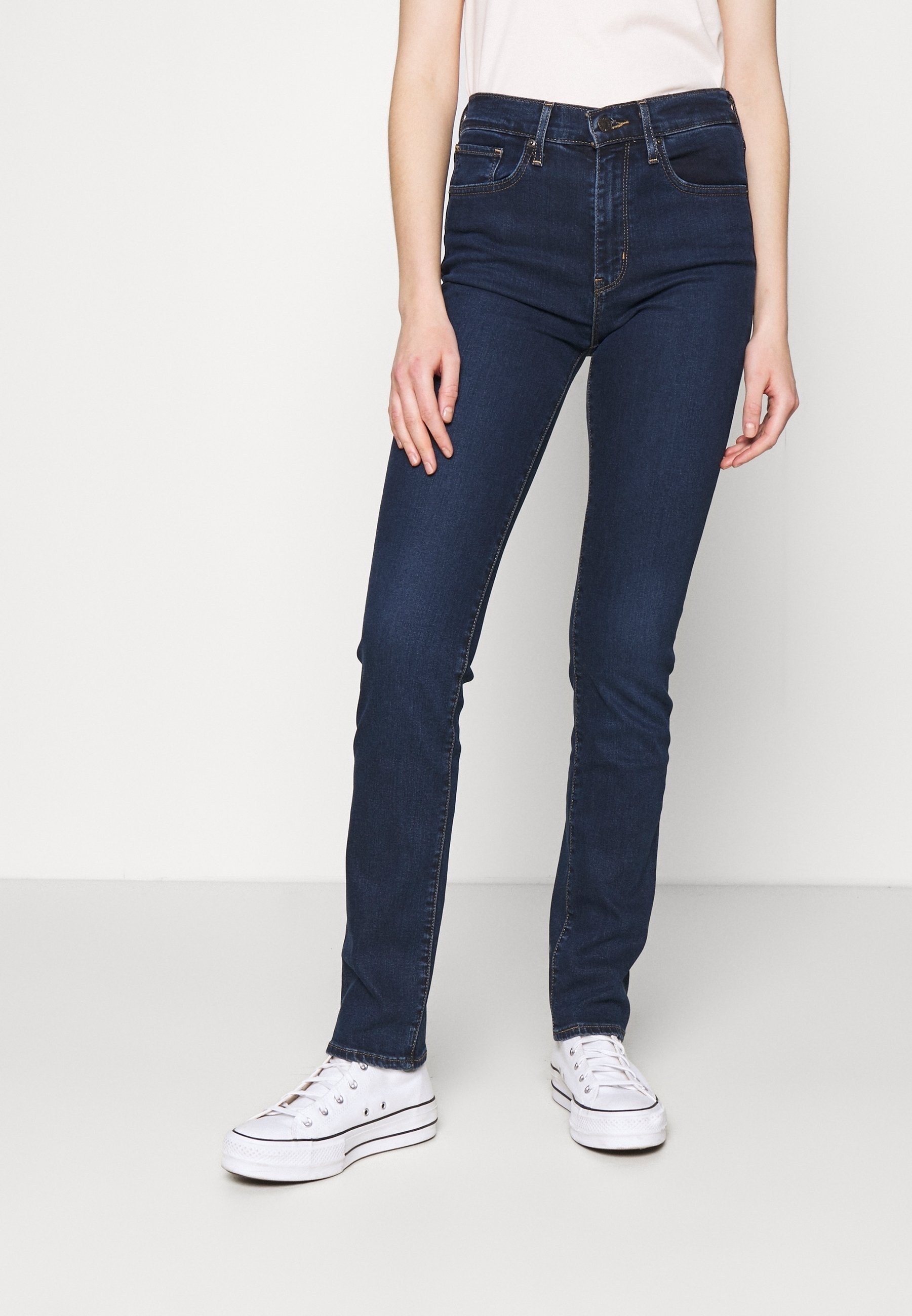 Levi's® Slim fit džínsy - tmavomodrý denim