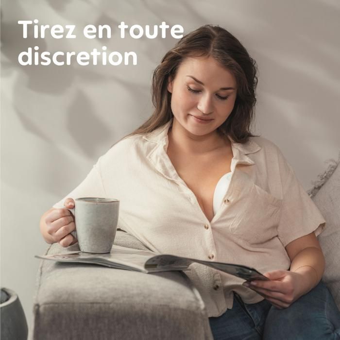 MAM Move Tire-lait mains-libres sans fil, 3 modes et  5 niveaux d'intensité, pour un tirage efficace et discret