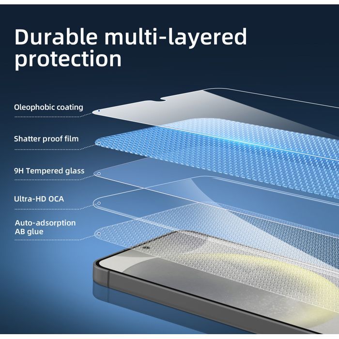 Lot de 3, Verre Trempé pour Samsung Galaxy S24 5G Protection efficace contre les Rayures - sans Bulles