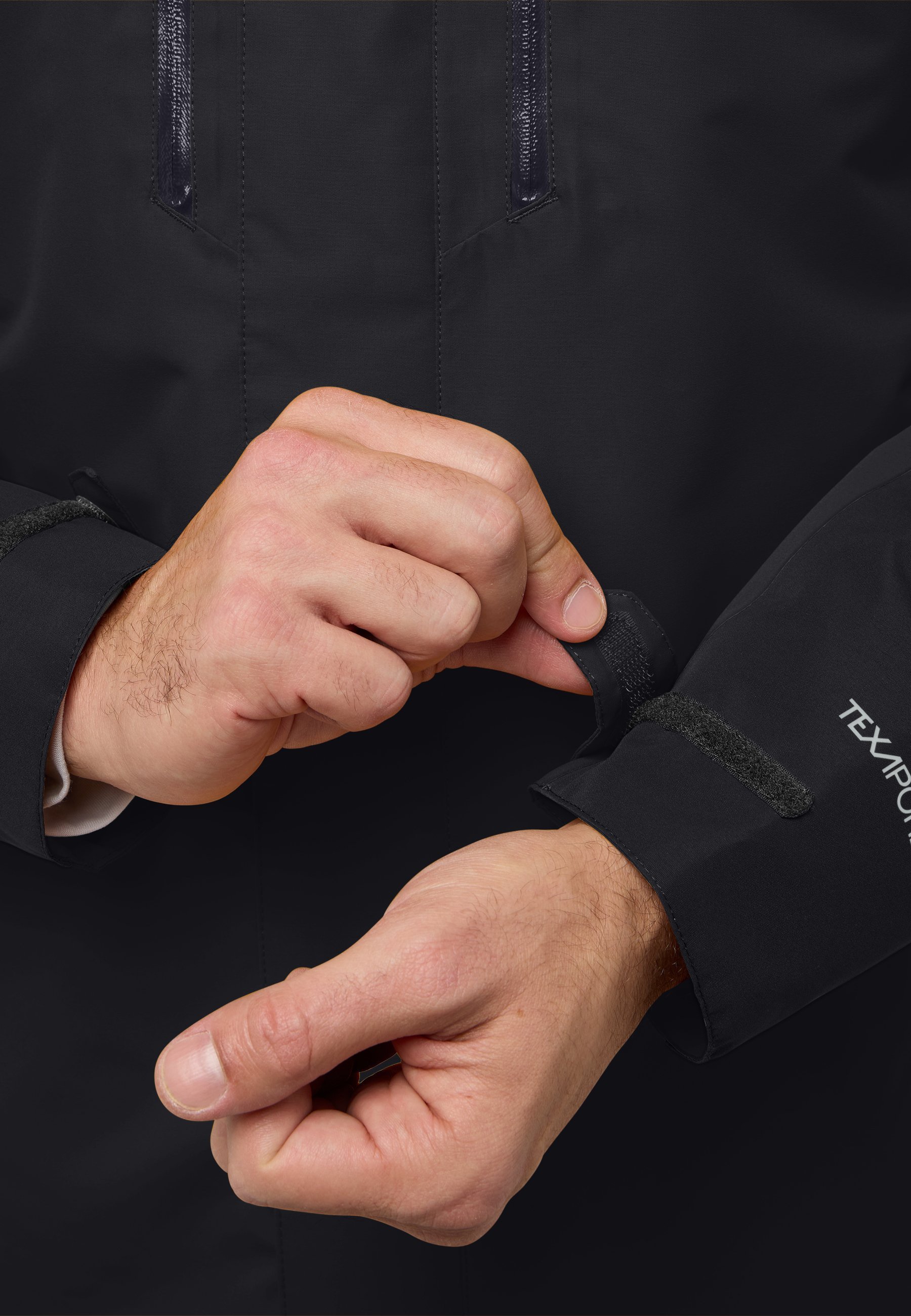 Giacca impermeabile Jack Wolfskin JASPER 3IN1 - nera