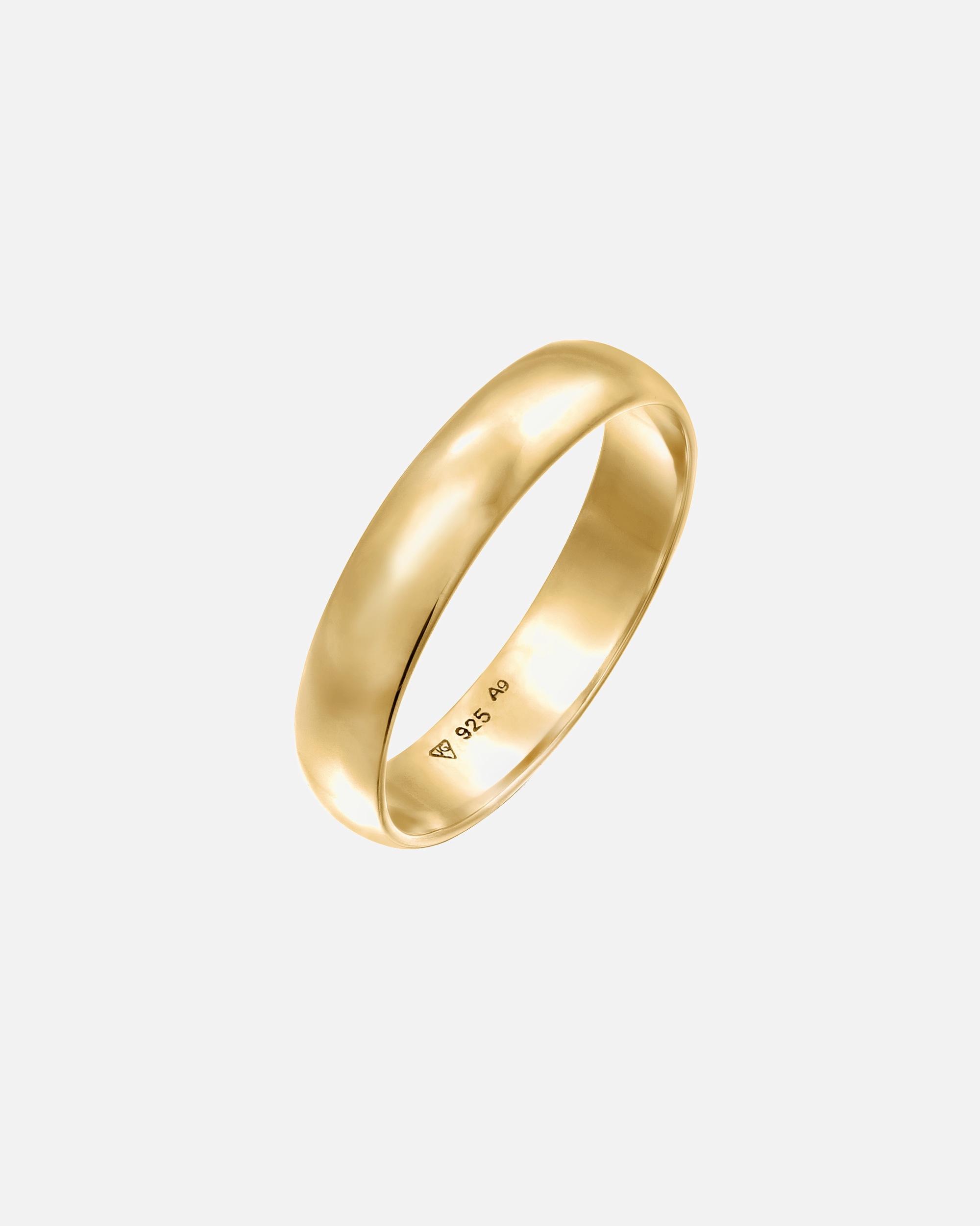 Elli Femmes Bande Simple Classique en Argent Sterling 925