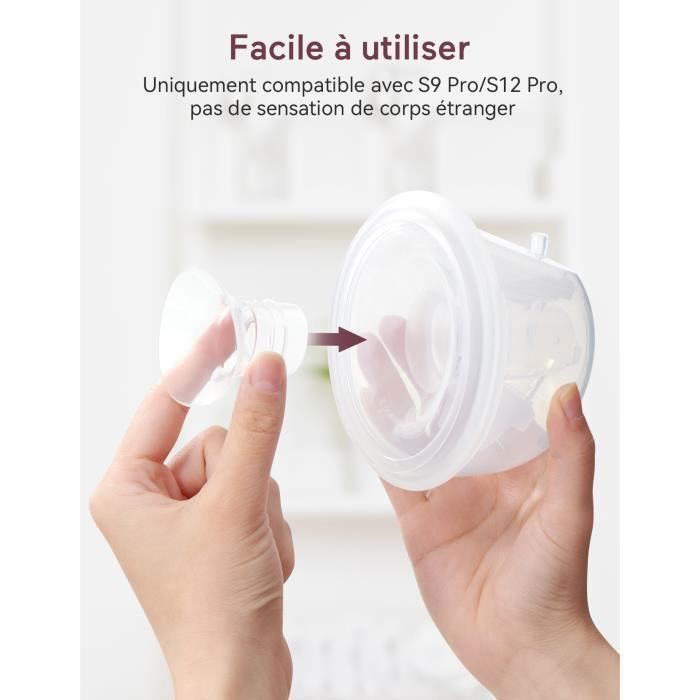Inserto de flange Momcozy de 21 mm compatível com a bomba tira-leite Momcozy S9 Pro/S12 Pro, 1 peça (21 mm)