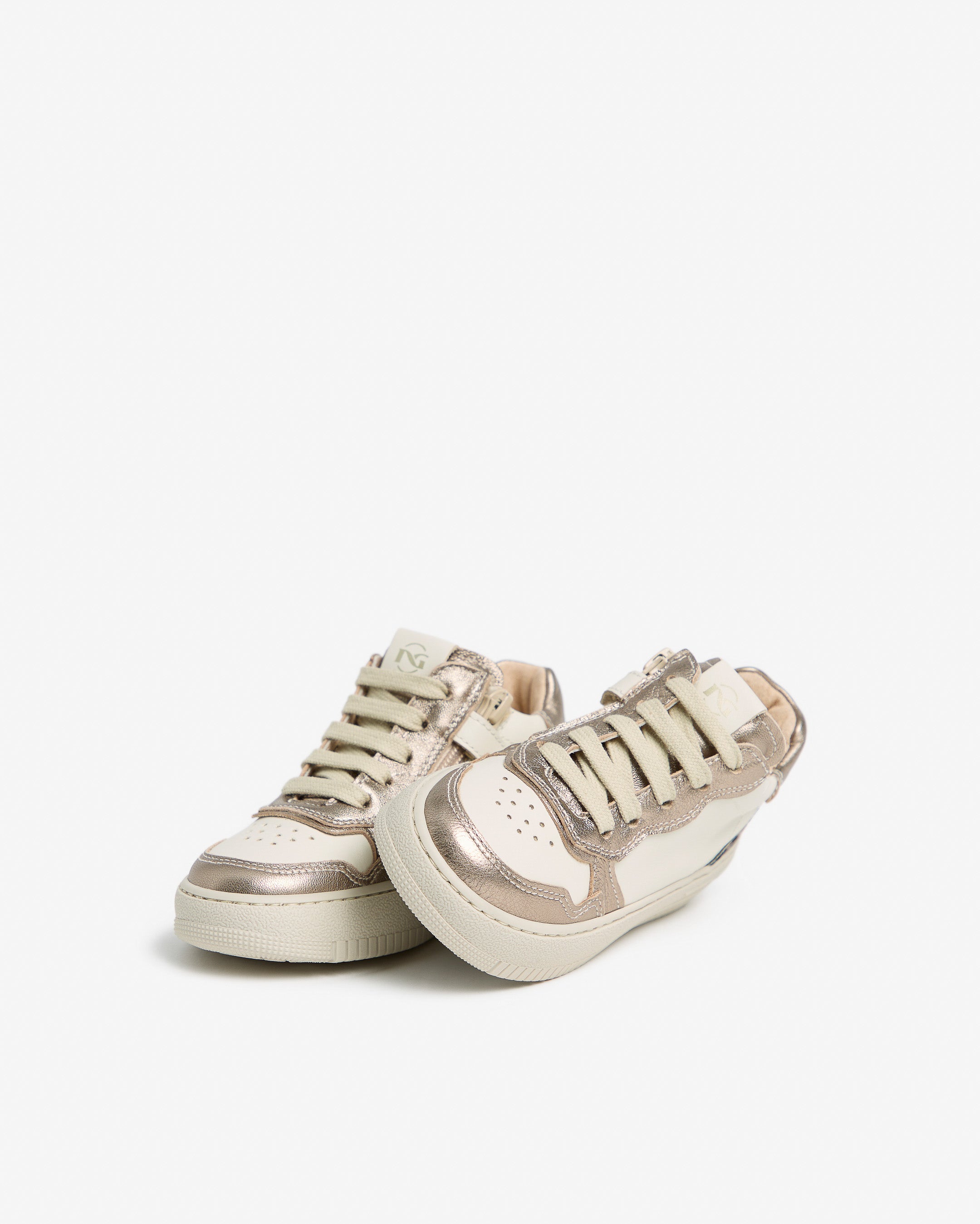  Baskets Junior pour filles en cuir et matière technique
