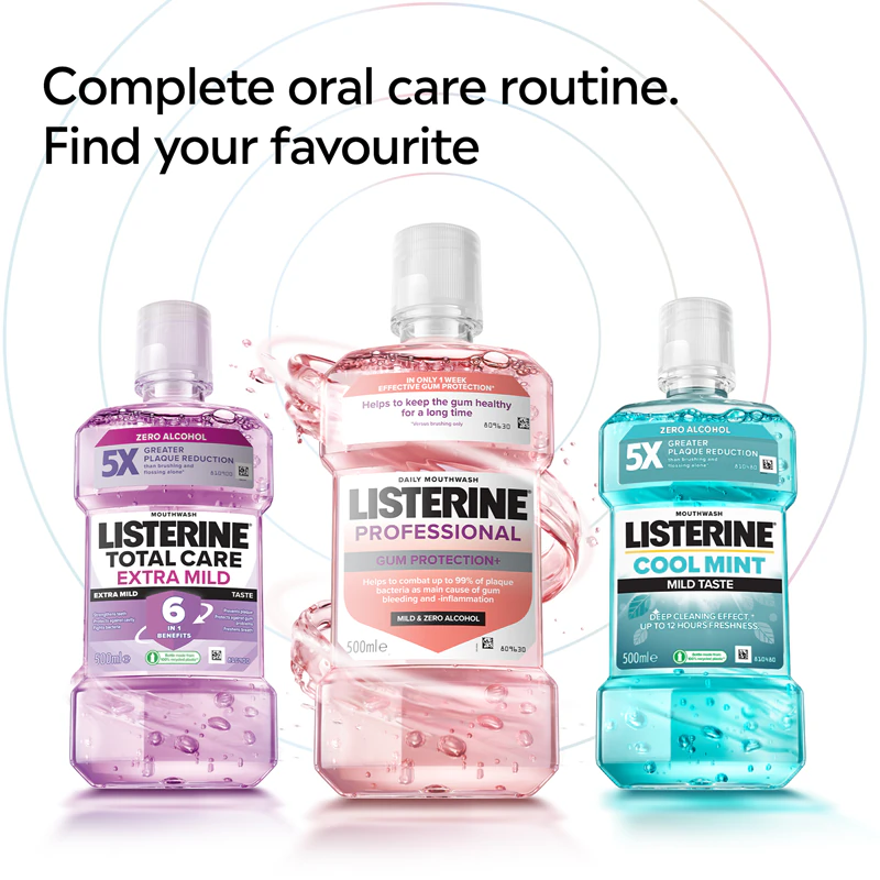 Listerine Professional Gum Protection+ Mundspülung schützt Zähne und Zahnfleisch.