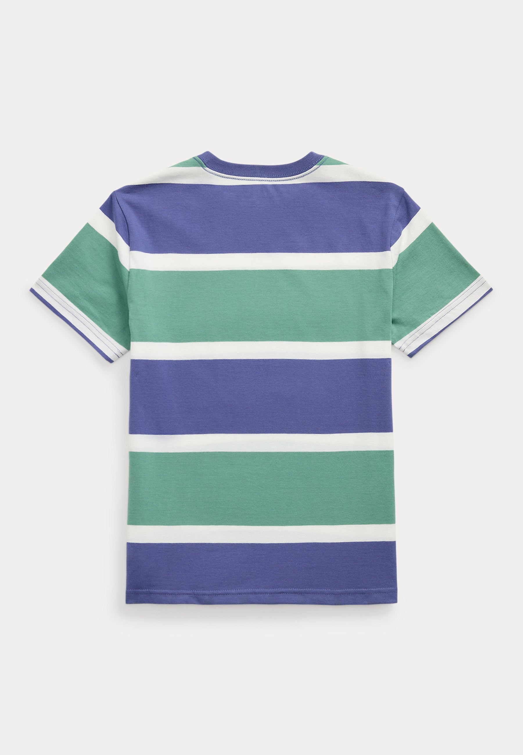 Polo Ralph Lauren POLO BEAR T-shirt rayé en jersey de coton - Imprimé - Vert fairway multicolore