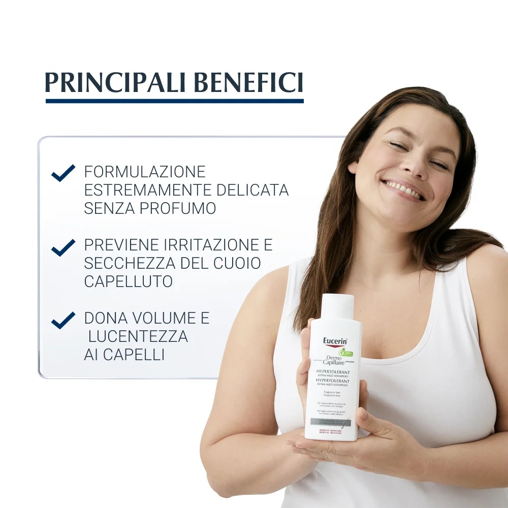 EUCERIN Eucerin DermoCapillaire Extra Tolerance Shampoo 250 ml Hyperreactieve hoofdhuid