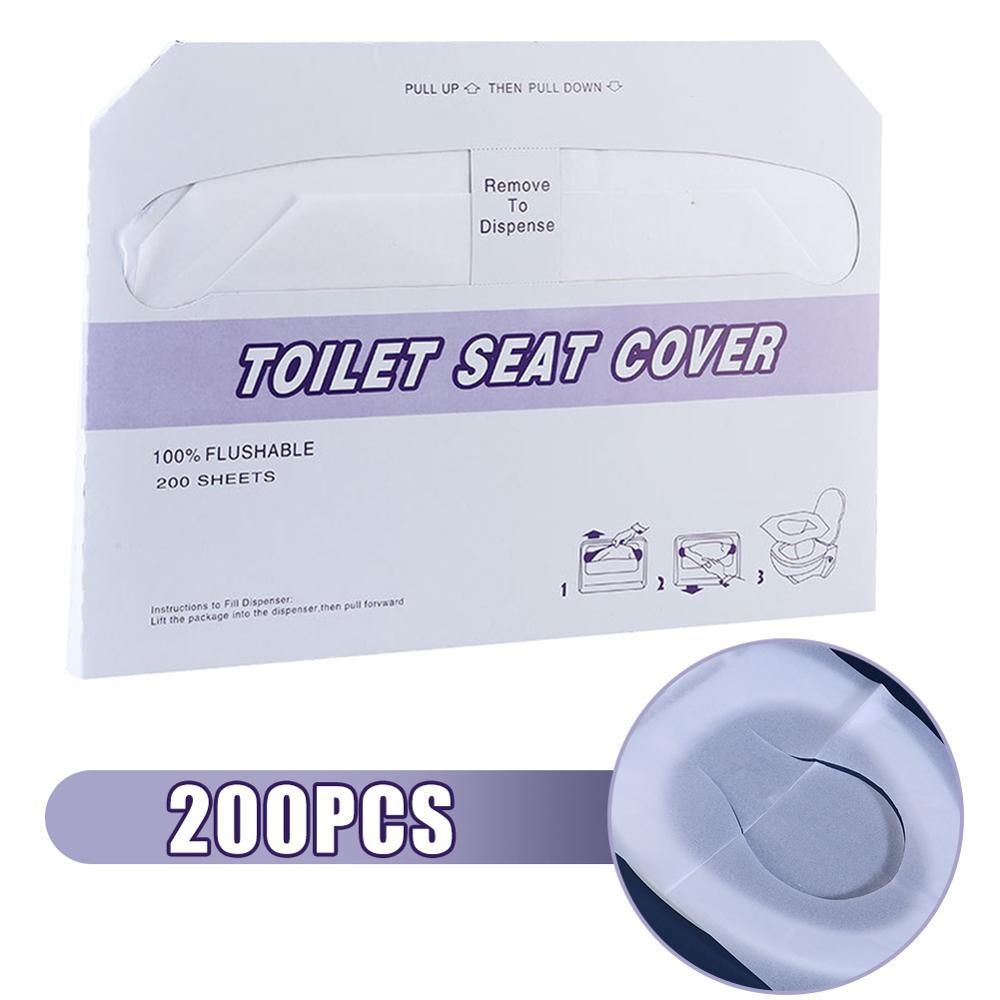 200 feuilles/boîte de papier toilette jetable soluble dans l'eau et imperméable, tapis de siège de toilette de voyage