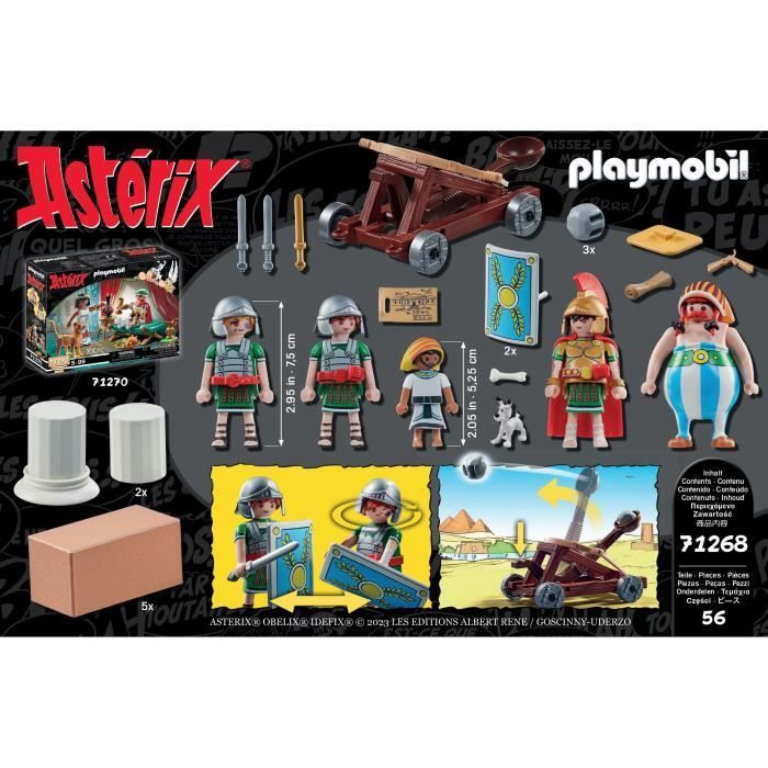 PLAYMOBIL 71268 Numerobis e a Batalha do Palácio, Cerco dos Romanos, 56 peças, Asterix