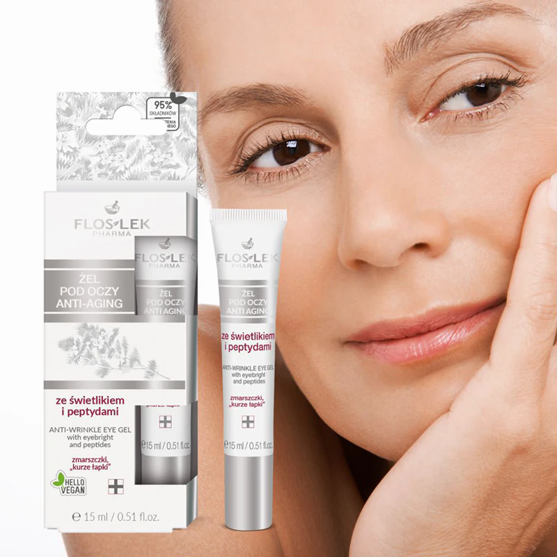 FlosLek Pharma Cuidado para os Olhos - Redutor de rugas, olheiras e bolsas.