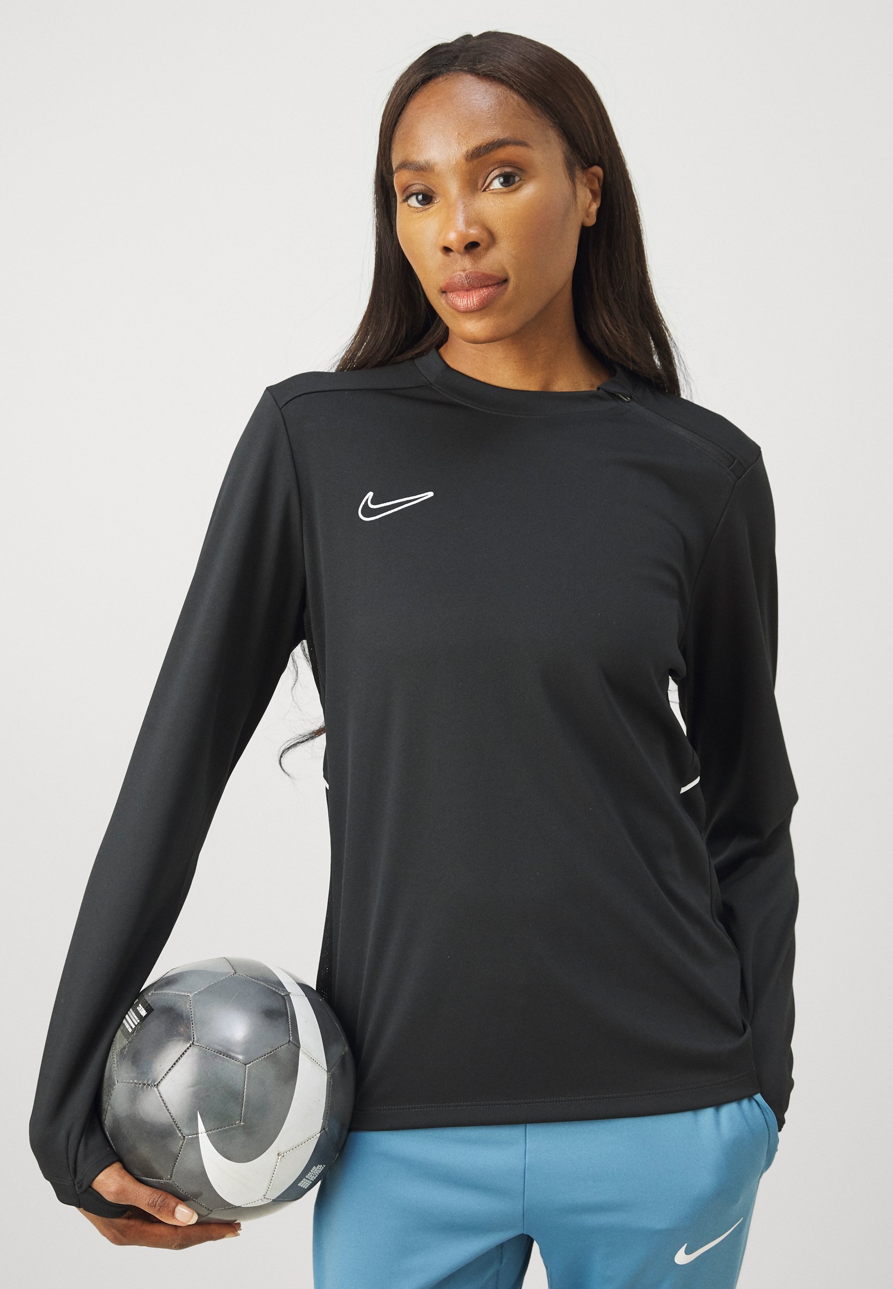 Nike Performance ACADEMY CREW TOP - Top met lange mouwen - zwart/wit