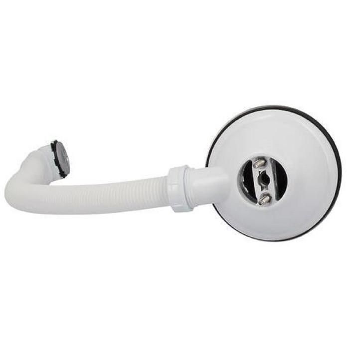 Vidage évier 1 cuve trou 90 mm, bonde automatique à câble avec trop plein, inox