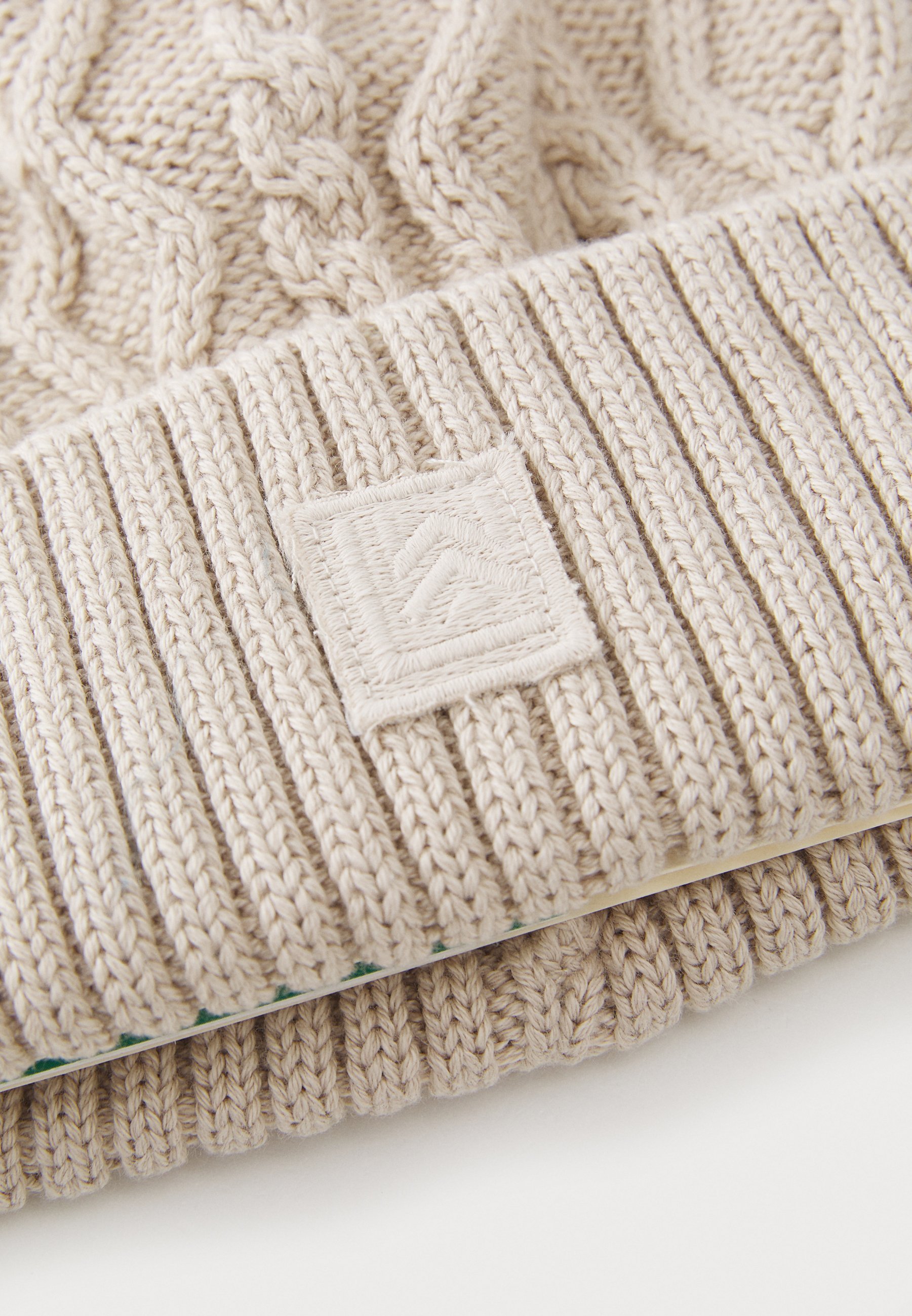 Liewood EZRA BEANIE MET KABELS UNISEX - Muts - zandkleurig