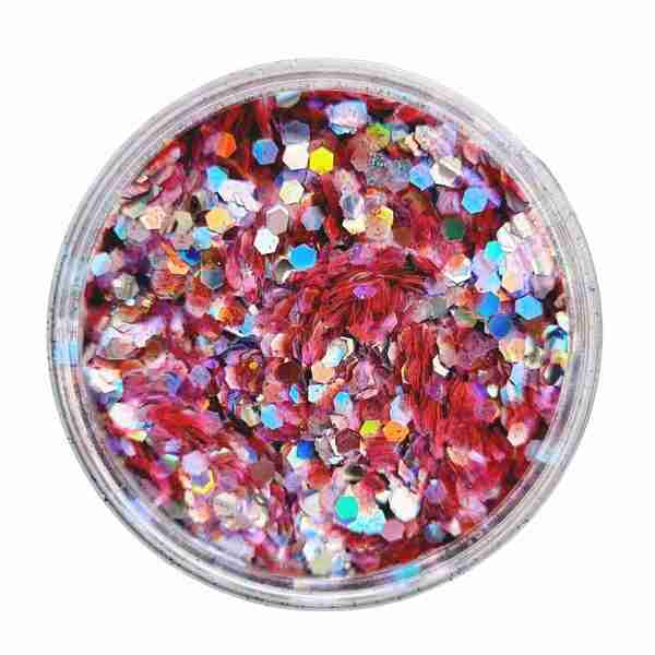 Glitter Corporal e Facial Rosa Sereia Festival da Luvyah Cosmetics 10g