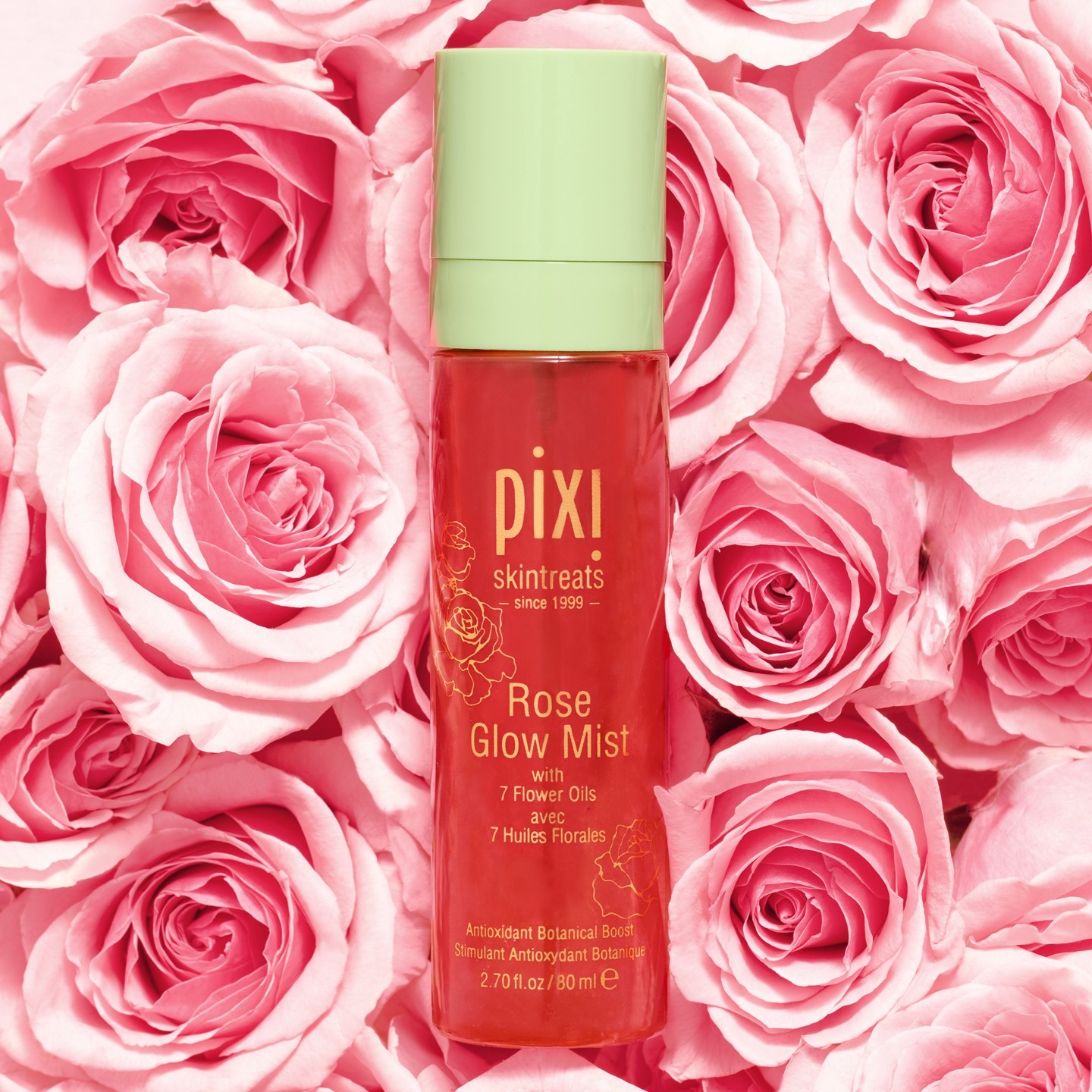 Pixi Rose Glow Mist sprej za obraz – 80 ml