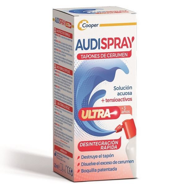 Audispray Ultra raztopi čepke iz ušesnega masla Ušesni spreji