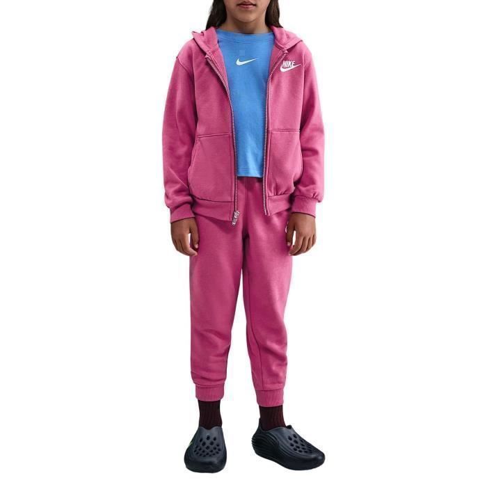 Chándal Nike Girls' Club Fleece Zip Chándal Rosa 36L445-ADZ