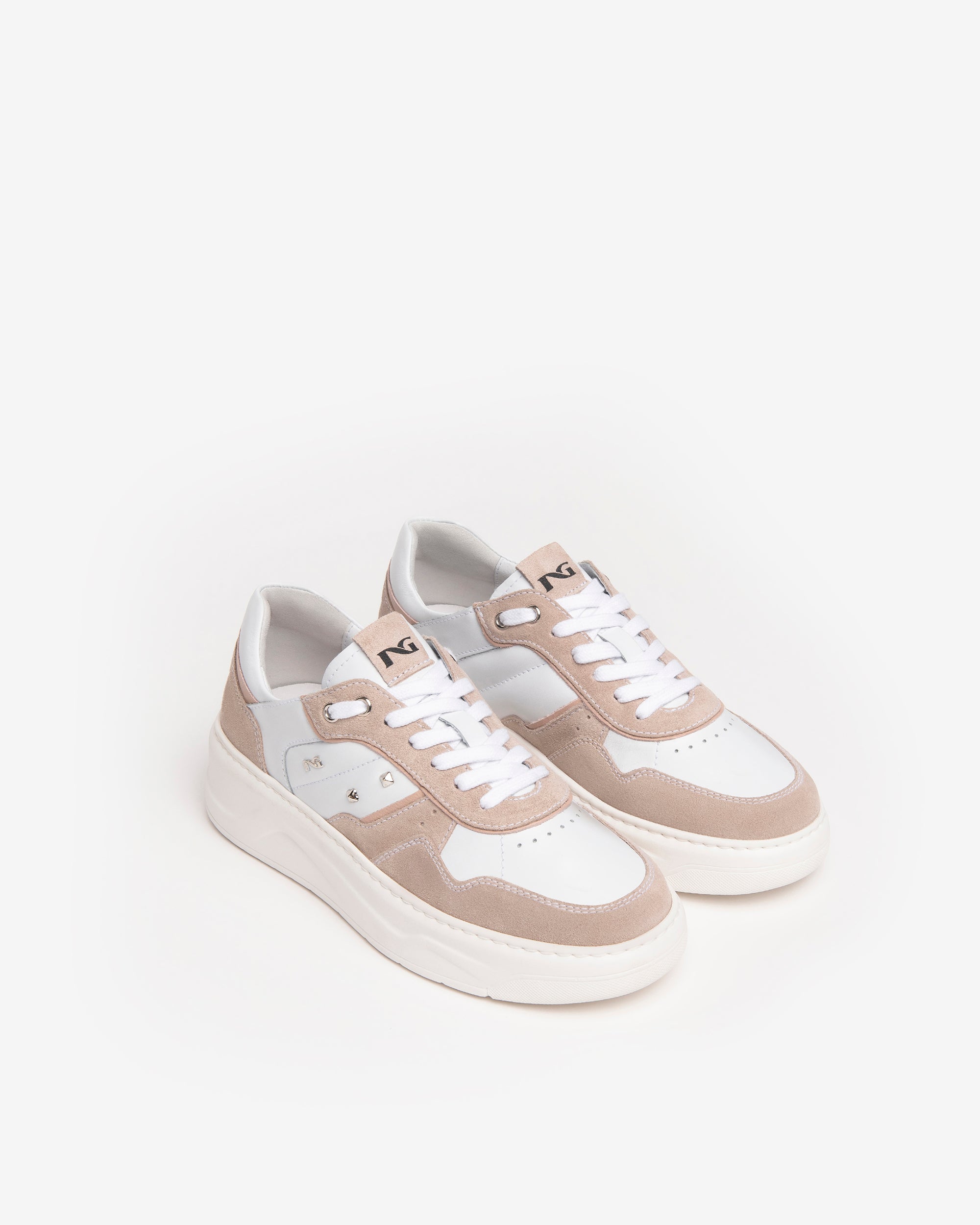  Baskets en cuir et daim pour femmes