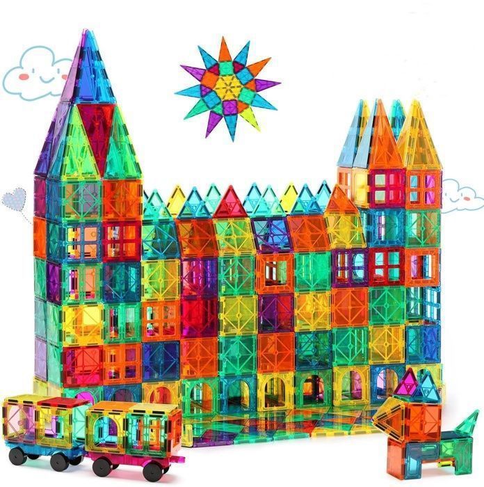 Set de construcción magnético de 100 piezas para niños - Bloques de construcción magnéticos educativos - Set de regalo - Juguete rompecabezas para niños de 3 a 9 años