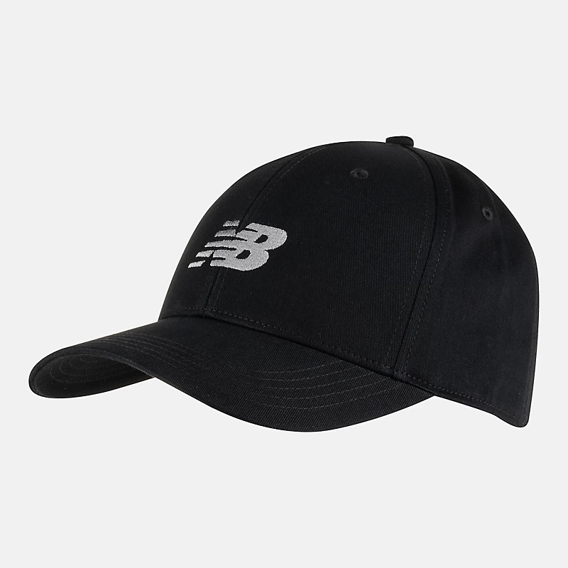 Czapka med daszkiem type snapback unisex, 6 paneler, czarna