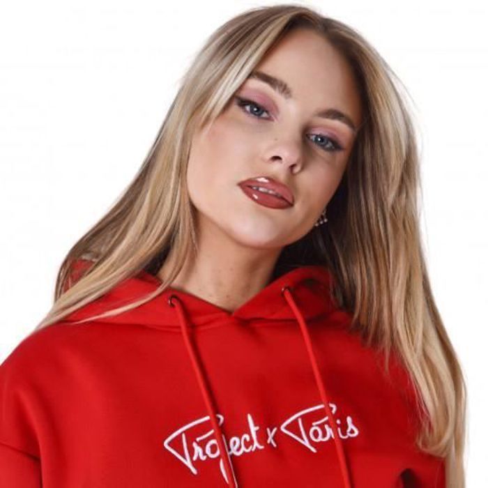 Sweat femme rouge - PROJECTX - Manches longues - Col arrondi