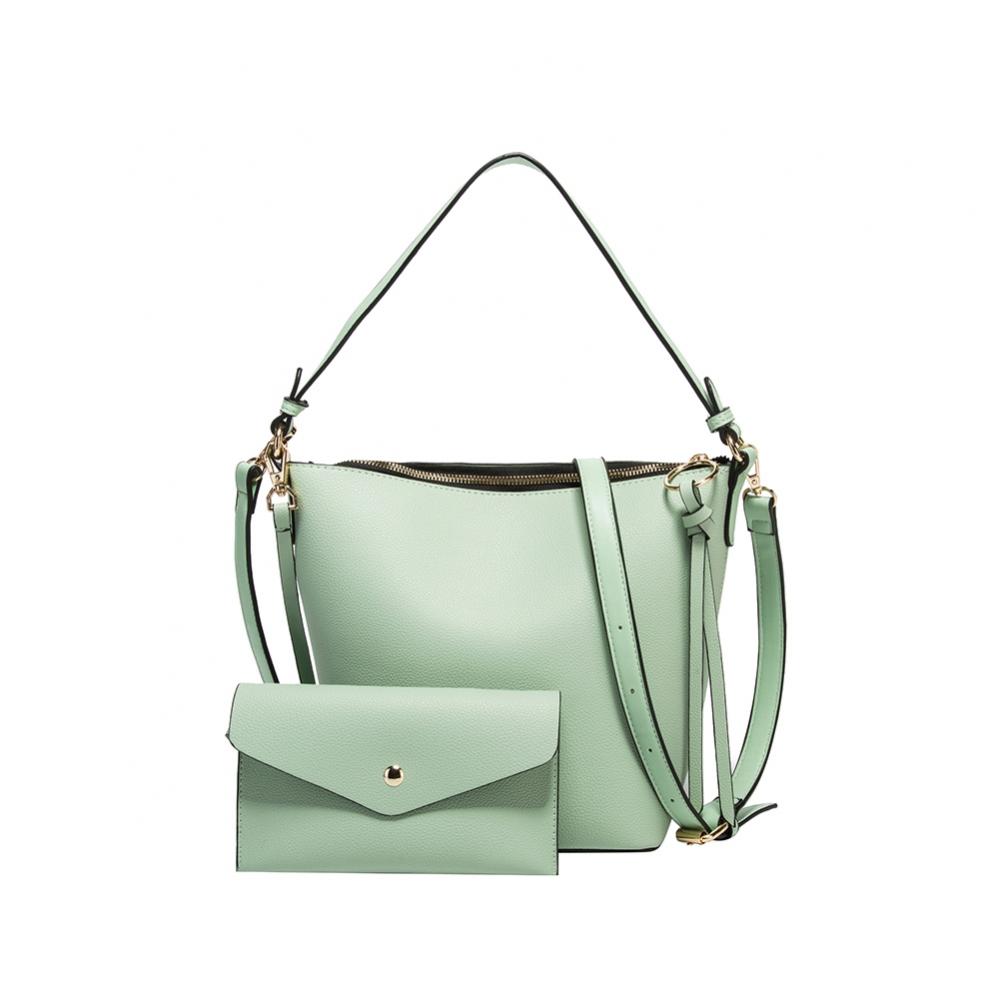 Nuove borse e borsette alla moda in ecopelle PU, tinta unita, borsa a tracolla di grande capacità con piccolo portafoglio per donna, borse da viaggio.