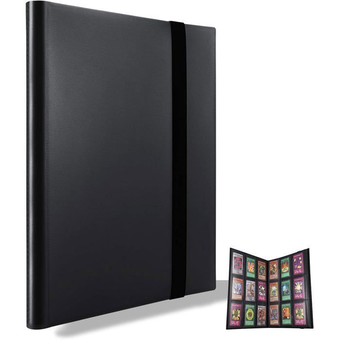 Classeur pour cartes à collectionner, Porte cartes rangements pour 360 cartes, Compatible avec pokemon cartes (Noir)