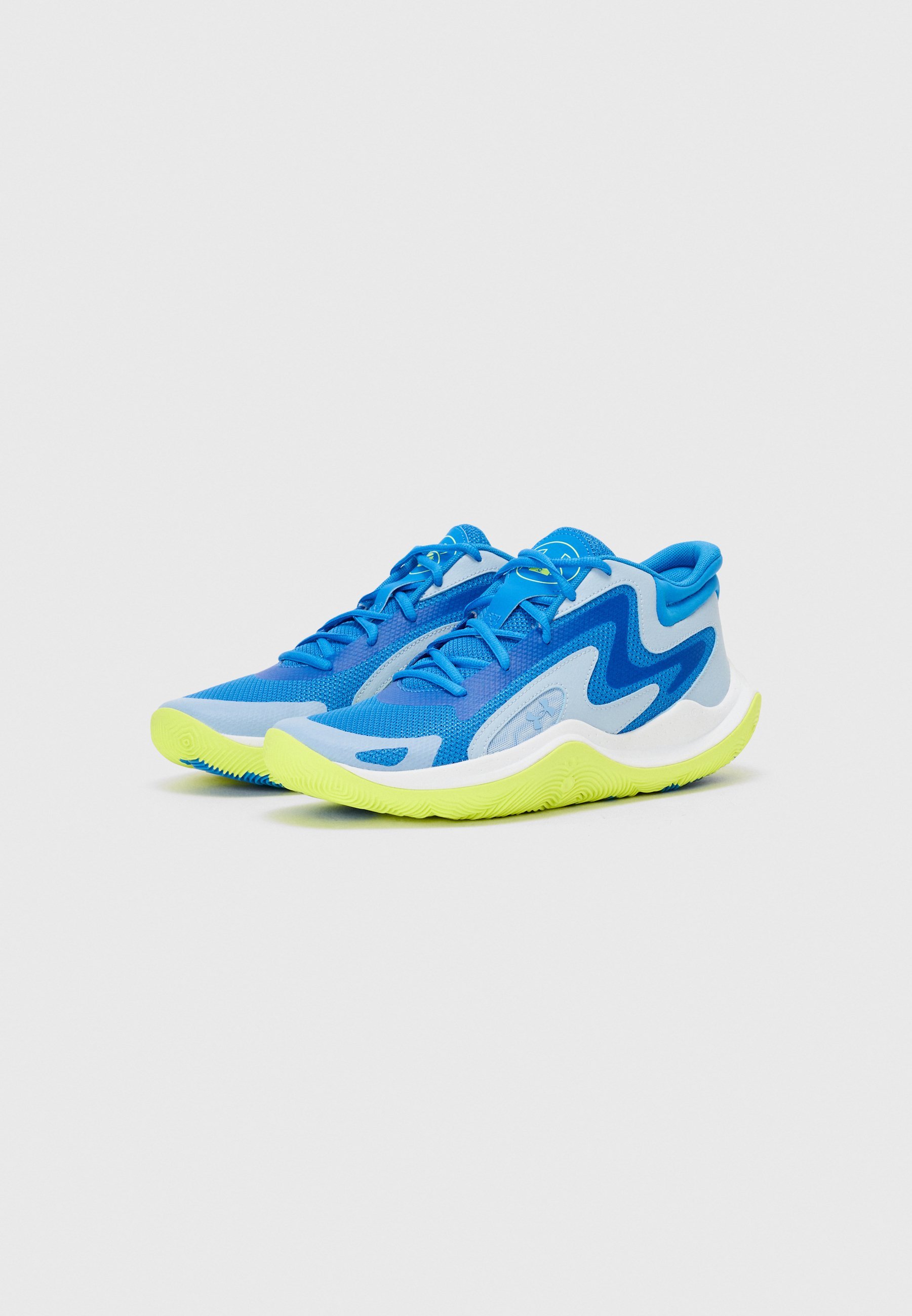 Under Armour JET 25 UNISEX - Basketballschuhe - blau/grau/orange