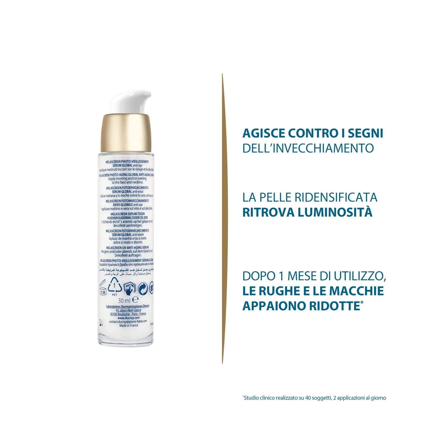 Melascreen Foto-invecchiamento Siero globale - Siero viso effetto globale