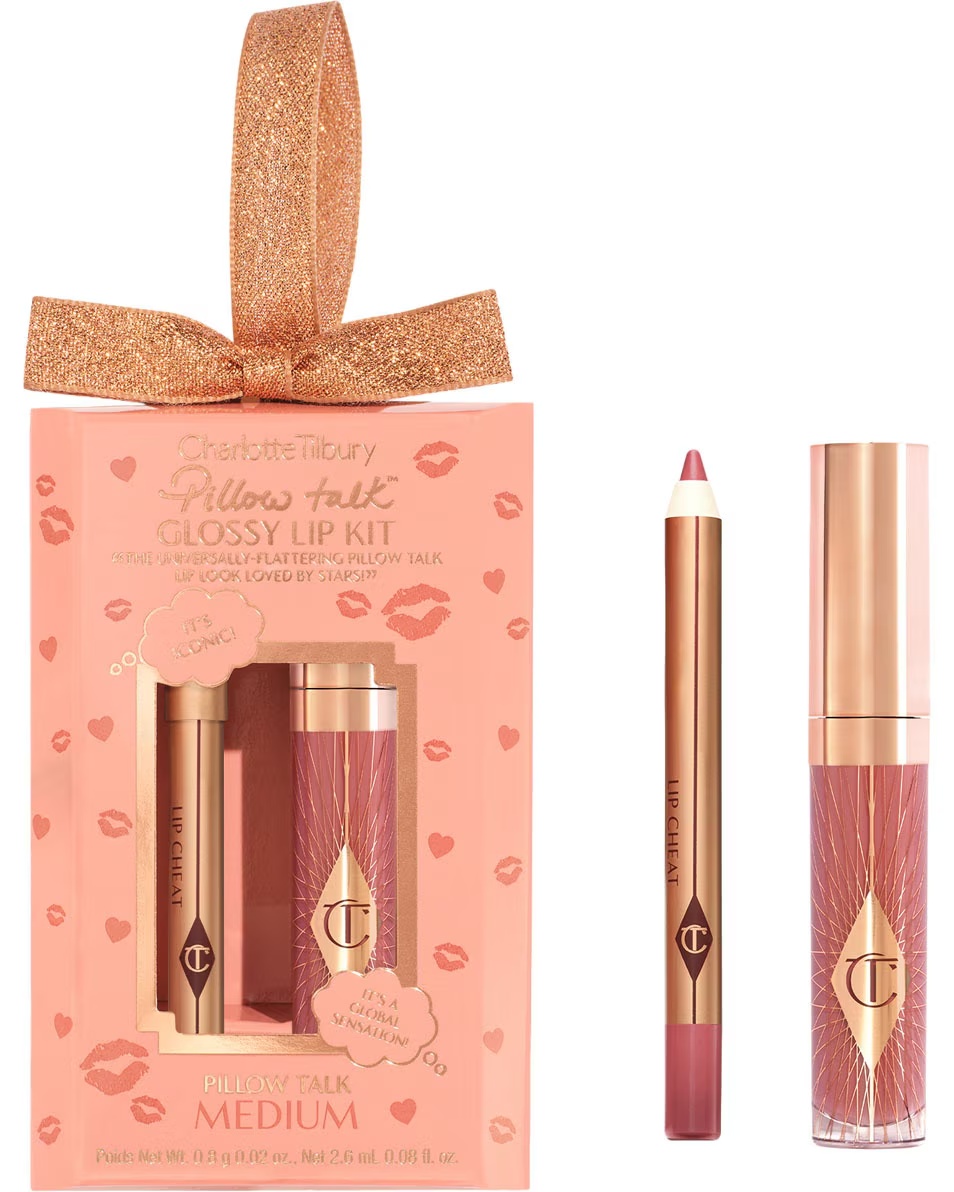 CHARLOTTE TILBURY Balsam de buze cu colagen PILLOW TALK MINI GLOSSY LIPS DUO - MEDIU
