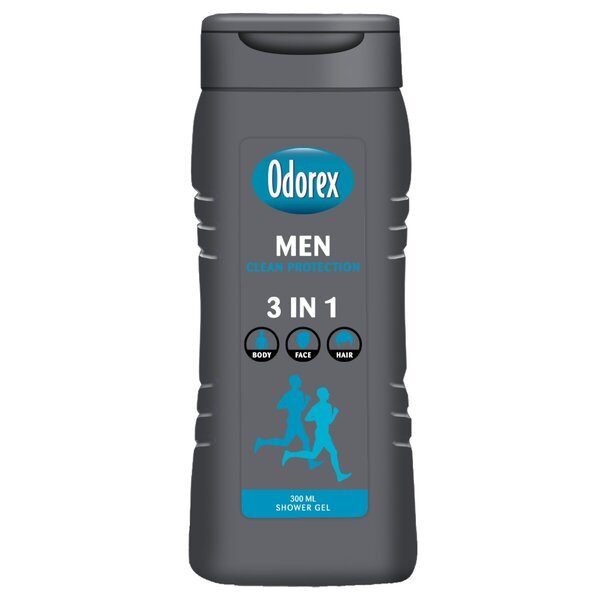 „Odorex Men Clean Protection 3-in-1“ dušo želė<br>300 ml – normaliai odai