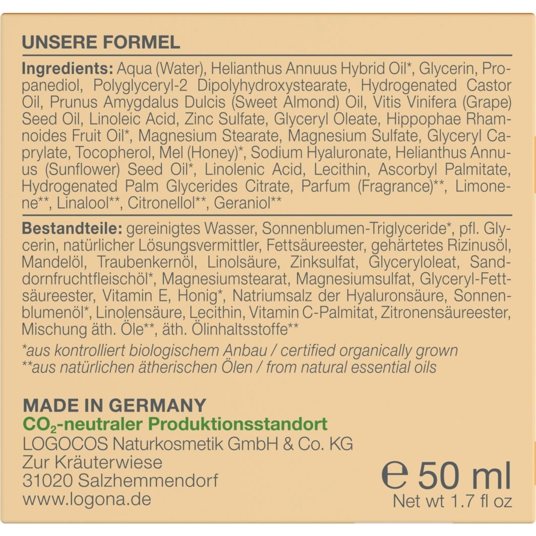 Logona Tagescreme mit Anti-Aging-Effekt – 50 ml