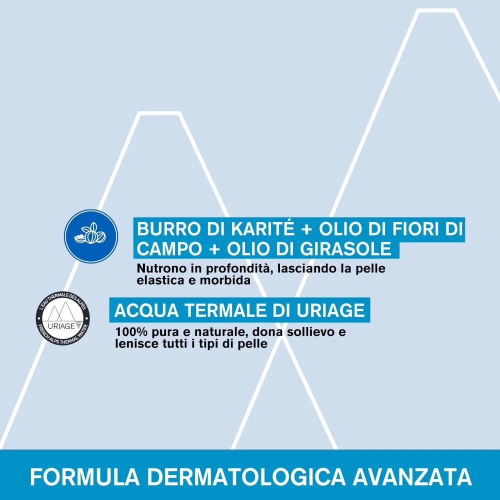 URIAGE Uriage Eau Thermale Reinigingscrème voor gezicht, lichaam en haar 200 ml. Geschikt voor alle huidtypen.