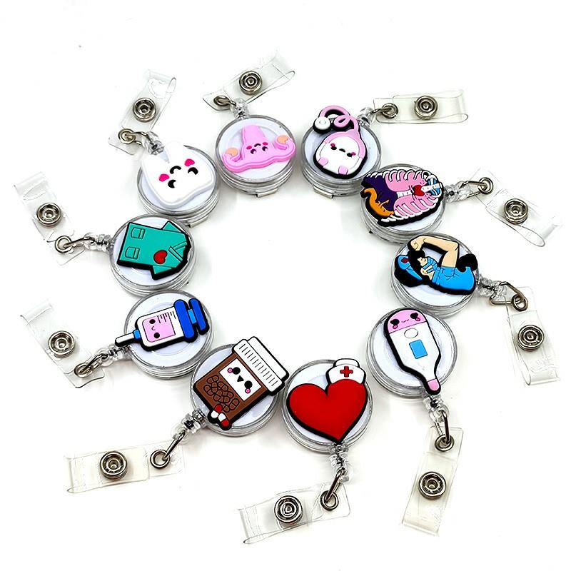 custom yoyo promo soft pvc lanyards retractable name id badge holder accessories reel