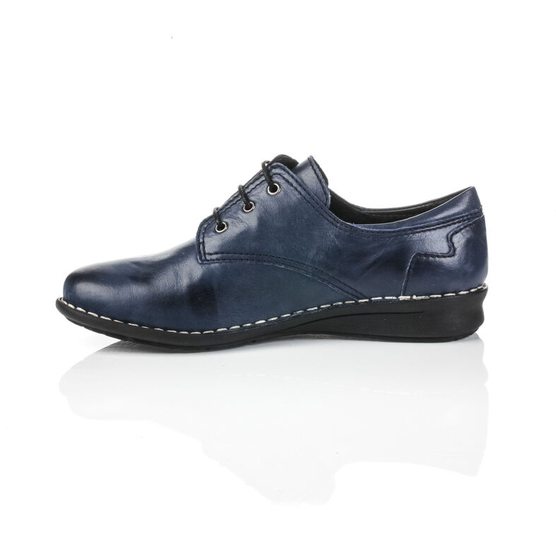 Damskie niebieskie buty sznurowane / buty typu derby