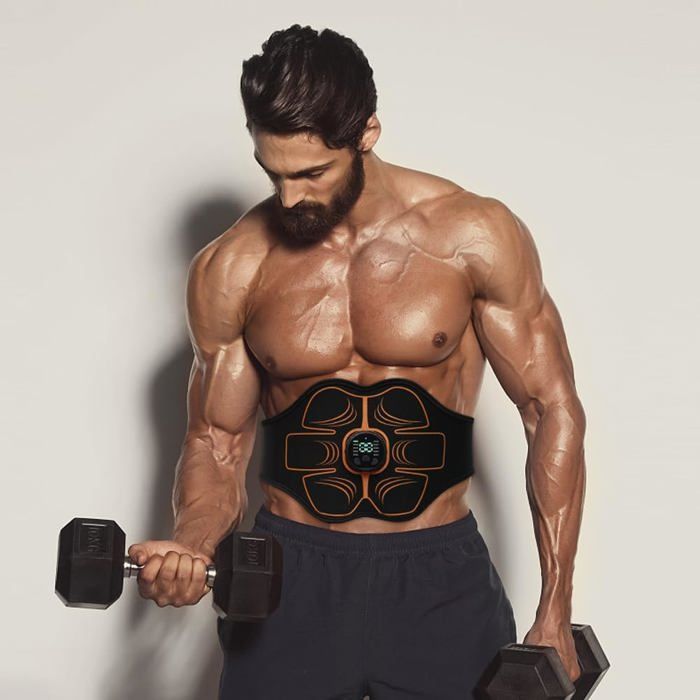 Ems Appareil De Musculation Pour Abdominaux,Pour La Maison,10 Modes Et 30 Intensités,Stimulateur Abdominal,Appareil De Sport À La