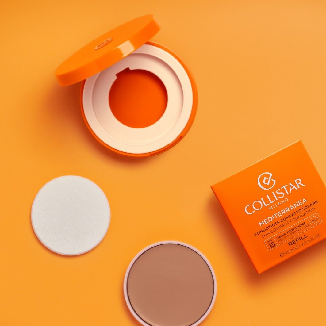 Collistar Mediterranea Sun kompaktni puder SPF 15, nadomestno pakiranje – 10,5 g