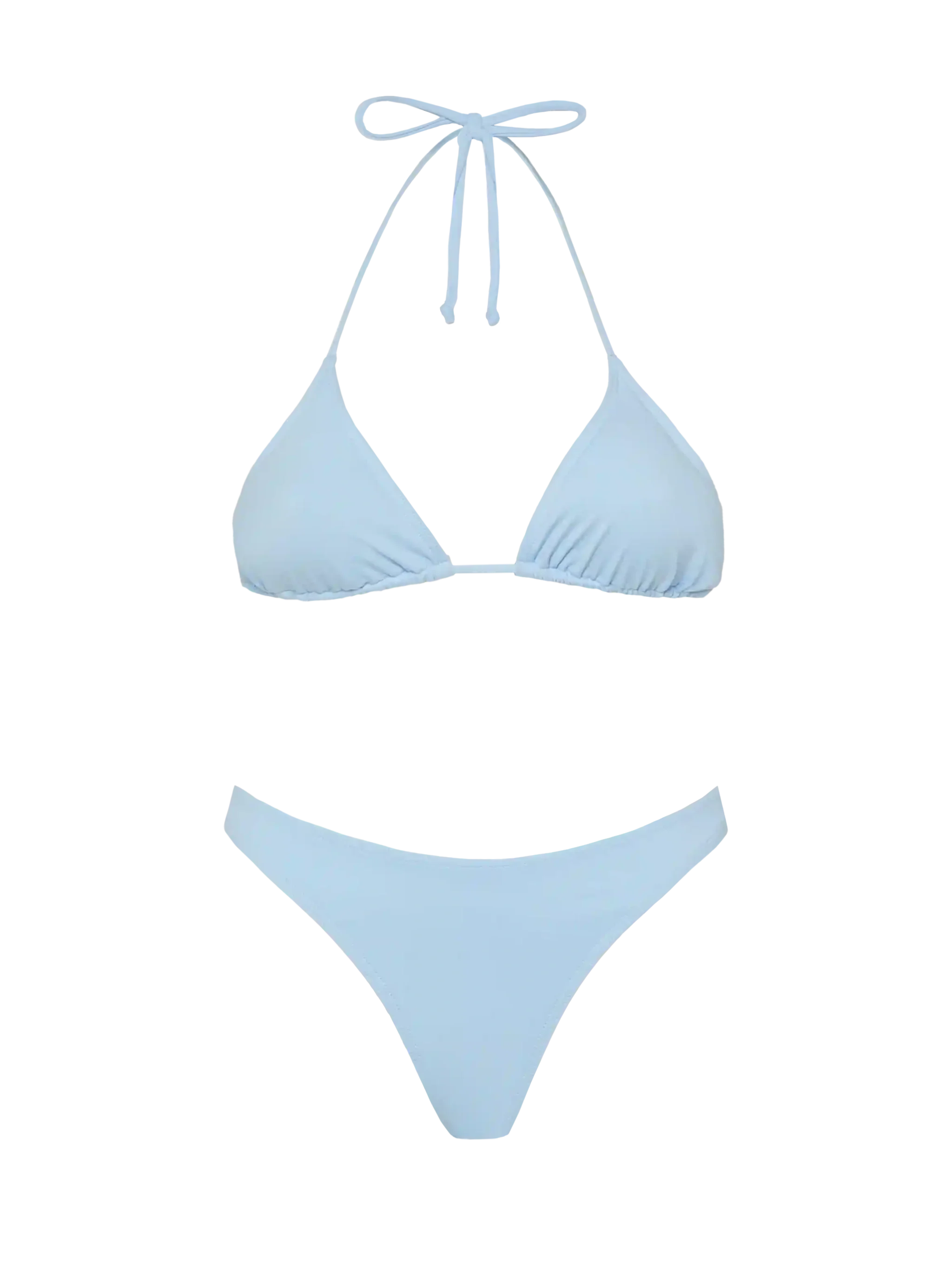 Leah top bikini triangolo azzurro chiaro - Naomi slip mare cheeky colo