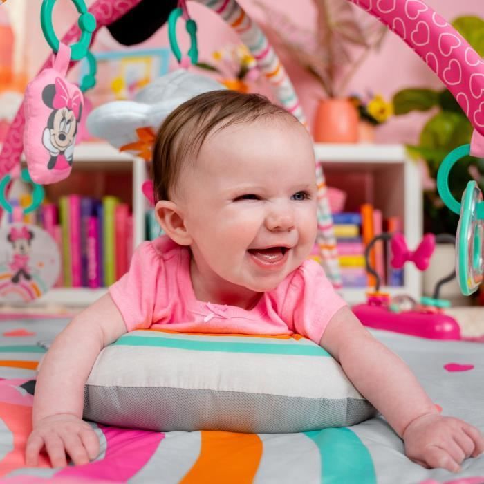DISNEY BABY  -MINNIE- Tapis de sol éveil bébé évolutif  arche avec jouets sensoriels et musicaux, cadeau bébé