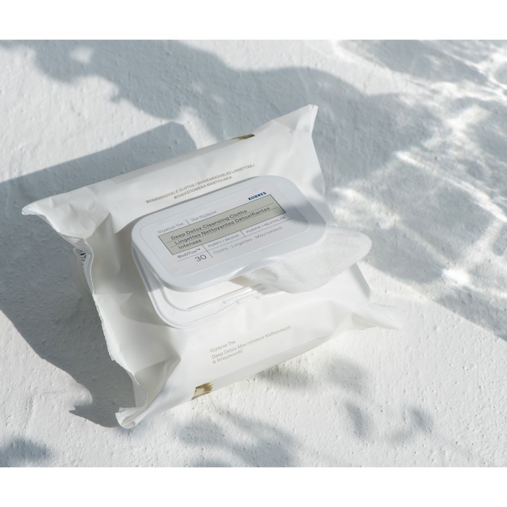 KORRES Lingettes Démaquillantes Biodégradables, Thé Olympus