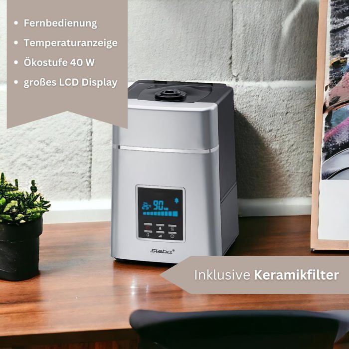 Humidificador con ionización - ZGEER - Nebulización ultrasónica - 180-400 ml/h - La ionización se puede activar
