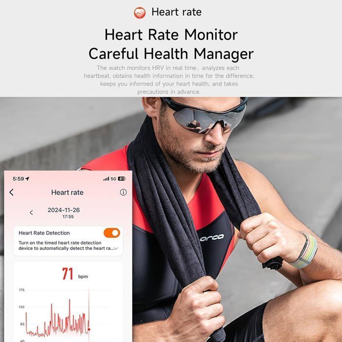 ZOKKO Smartwatch Activity Tracker - Monitoraggio del sonno - Frequenza cardiaca - Autonomia in standby di 20-30 giorni