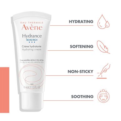 Avène Hydrance Πλούσια Ενυδατική Κρέμα για Ξηρό έως Πολύ Ξηρό Δέρμα 40 ml