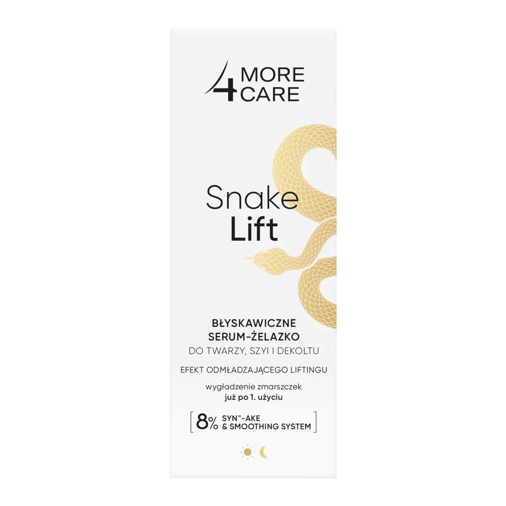 More4Care Snake Lift Błyskawiczne serum-Żelazko do twarzy, Szyi i Dekoltu