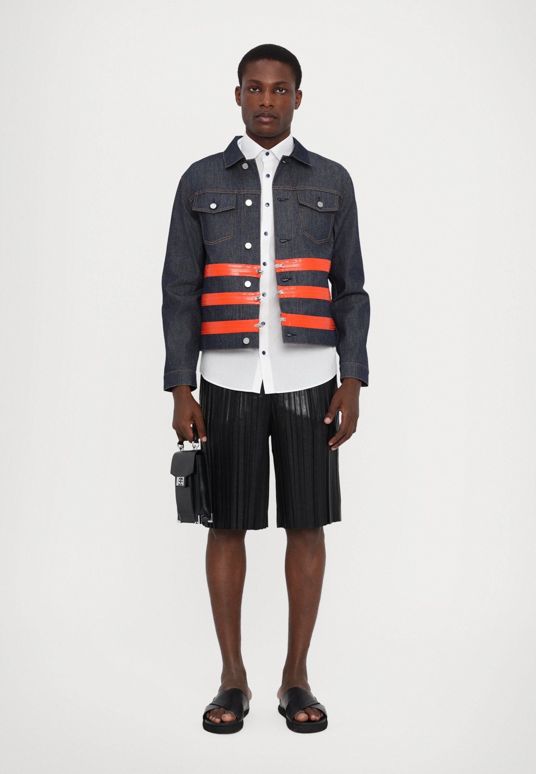 Helmut Lang ZIP TRUCKER - Denimjack - onbewerkt indigo
