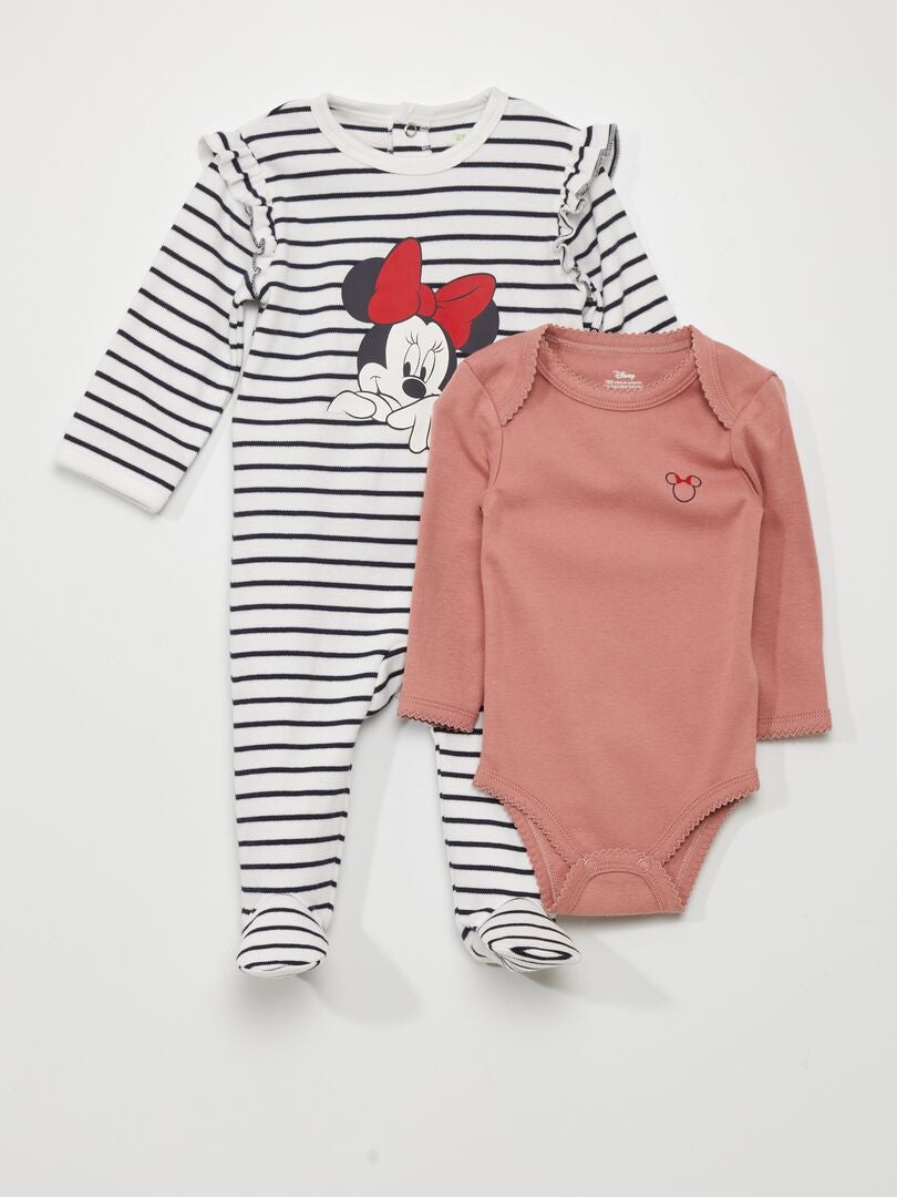 Conjunto de pelele y body para bebé Disney - 2 piezas - Minnie Mouse