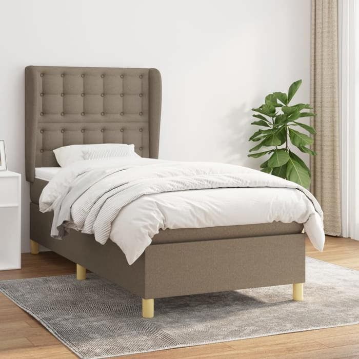 Rete a doghe con materasso - Tortora - 90x200 cm - Testiera inclusa - Massimo relax